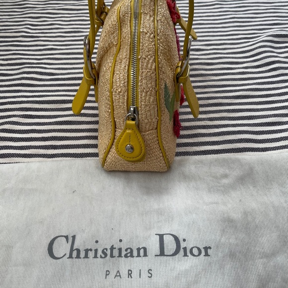 Dior Citrus Wicker Frame Bowler Handbag - Picture 4 of 7